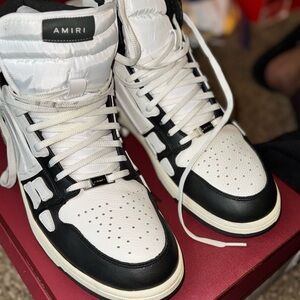 AMIRI White and Black Men's Sneakers